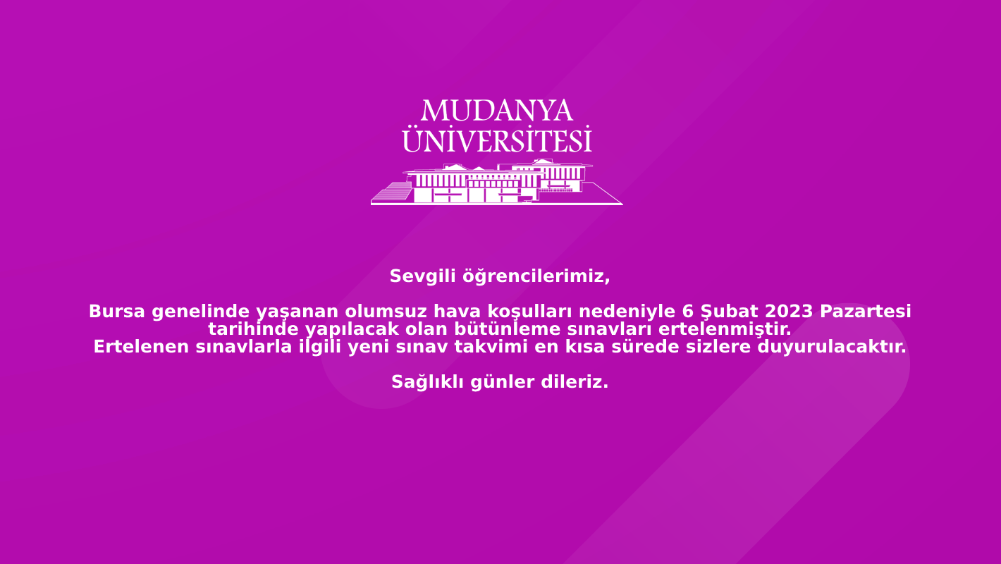 Olumsuz Hava Koşulları Nedeniyle Bütünleme Sınavları Hakkında Önemli Duyuru