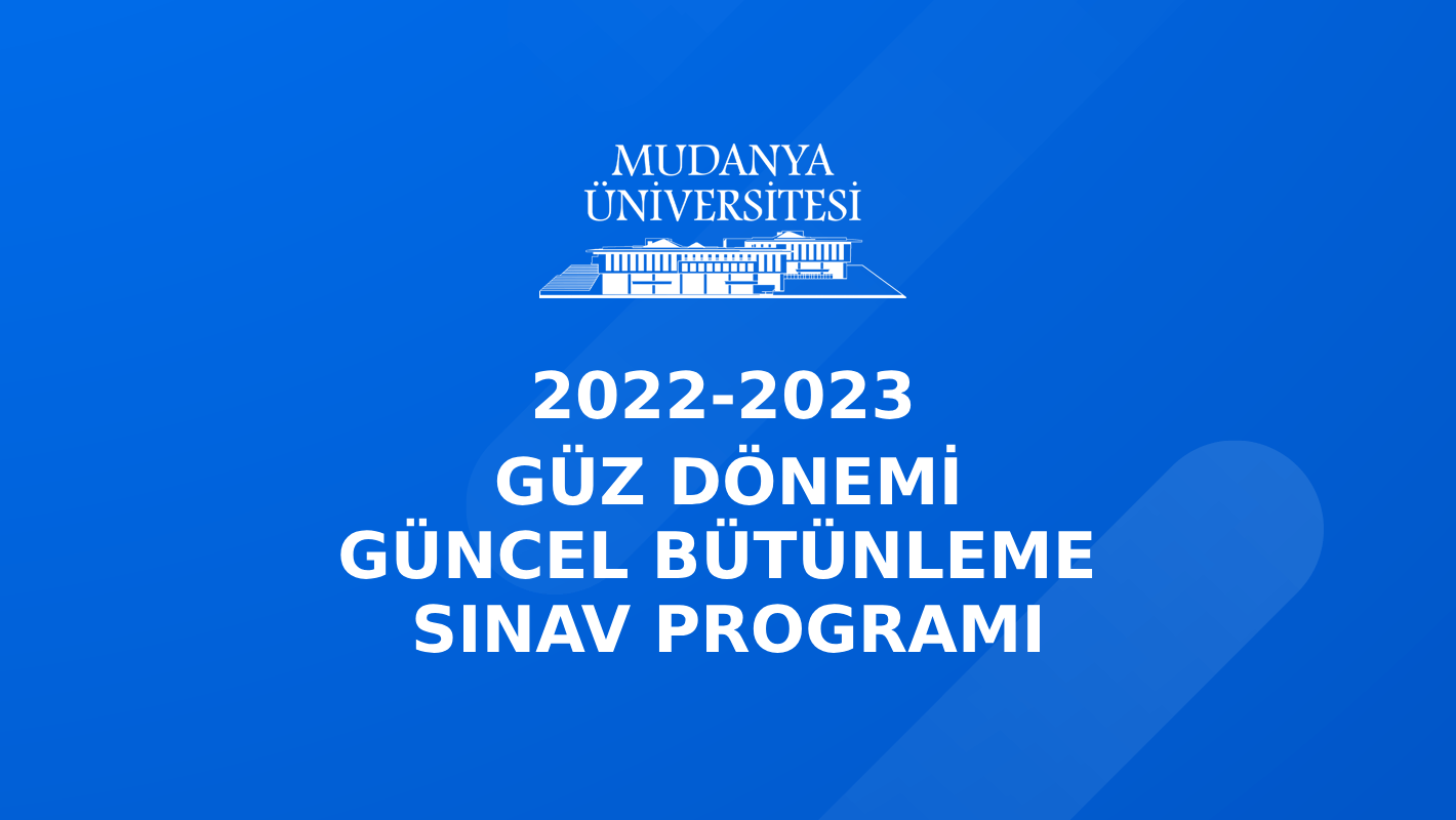 2022-2023 Güncellenen Bütünleme Sınav Programı