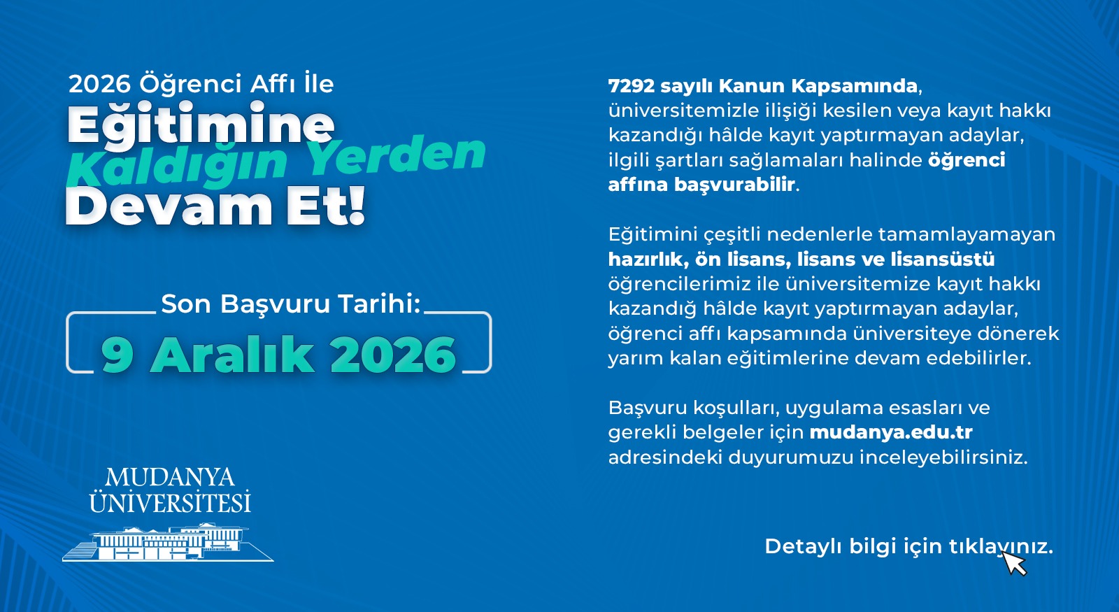 7592 Sayılı Kanun Kapsamında Öğrenci Affı Başvuruları