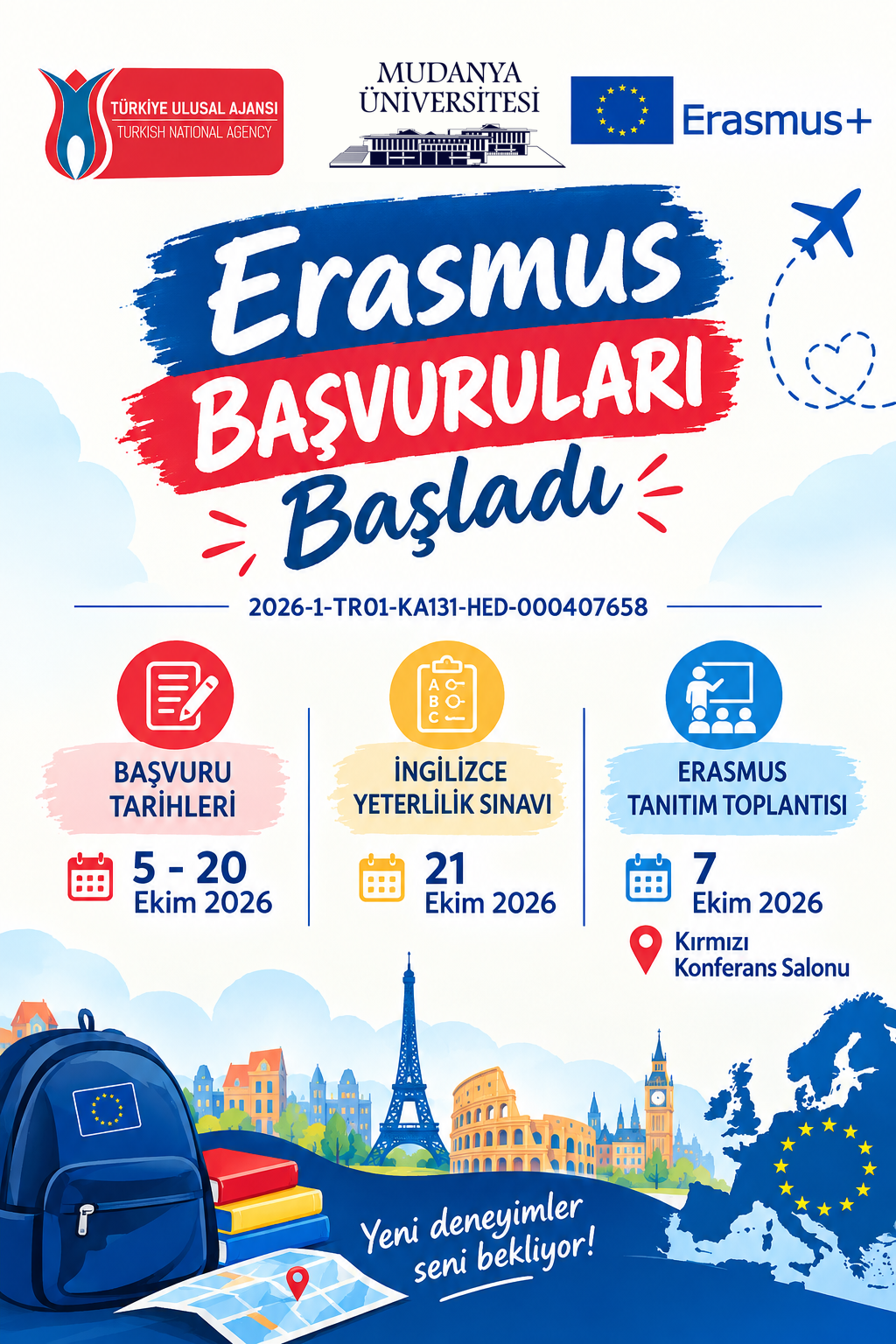 2026 KA131- Erasmus+ Proje Dönemi İlan Takvimi