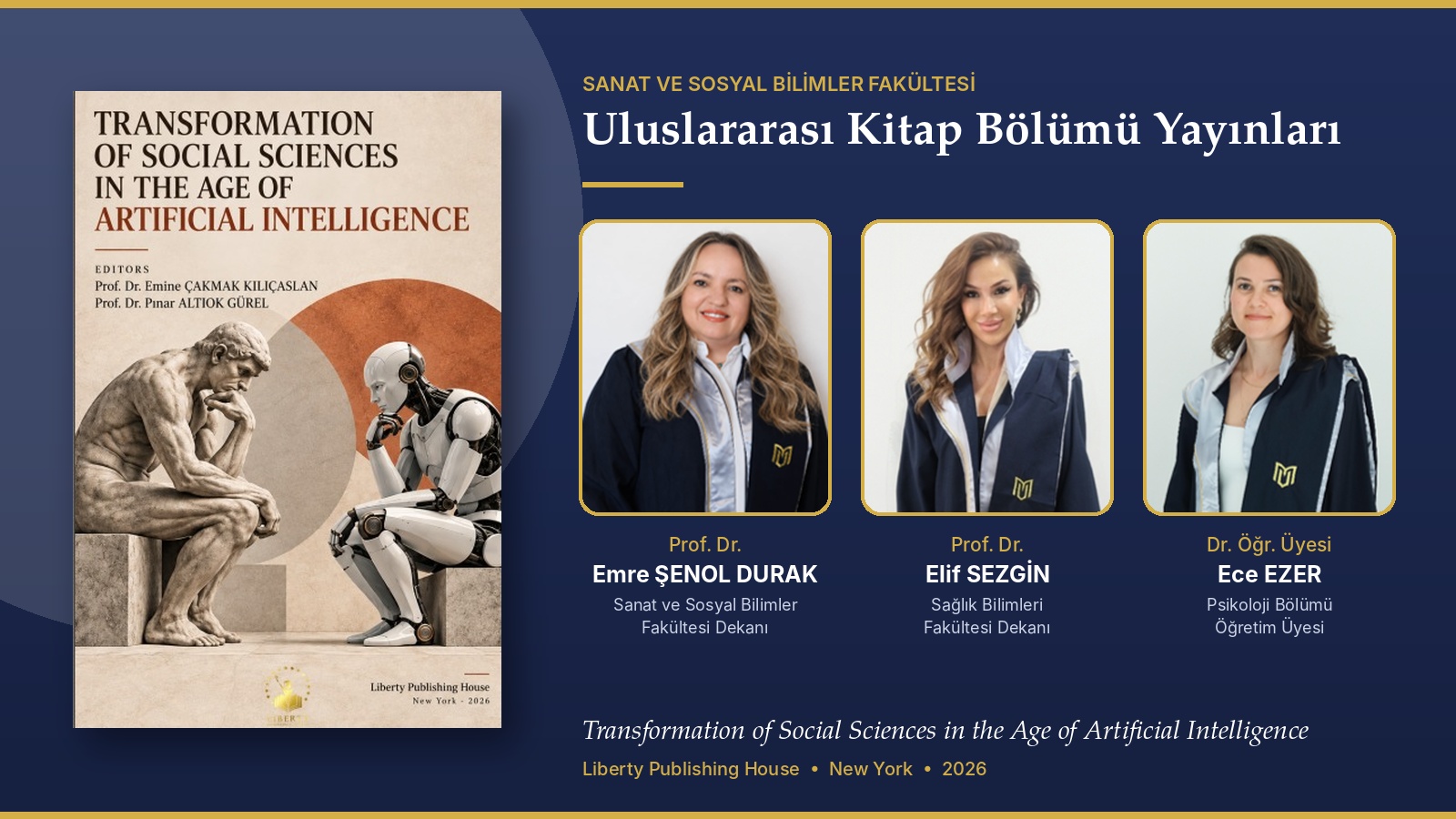 Öğretim Üyelerimizden Uluslararası Kitap Bölümü Yayınları
